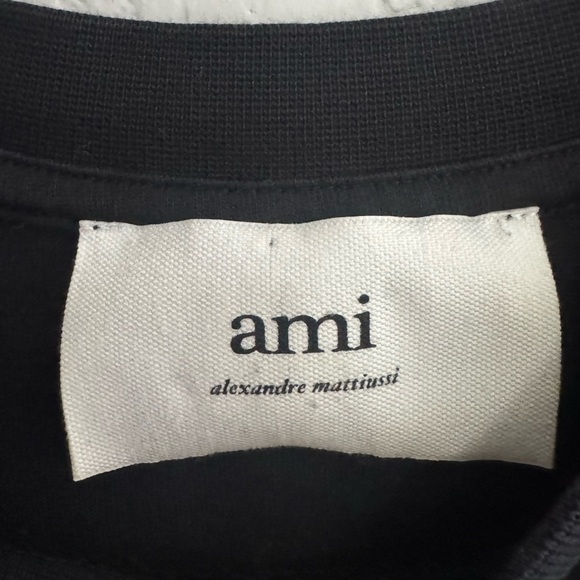 Ami De Coeur black T-shirt with red embroidered logo. Size XXS - Picture 10 of 12